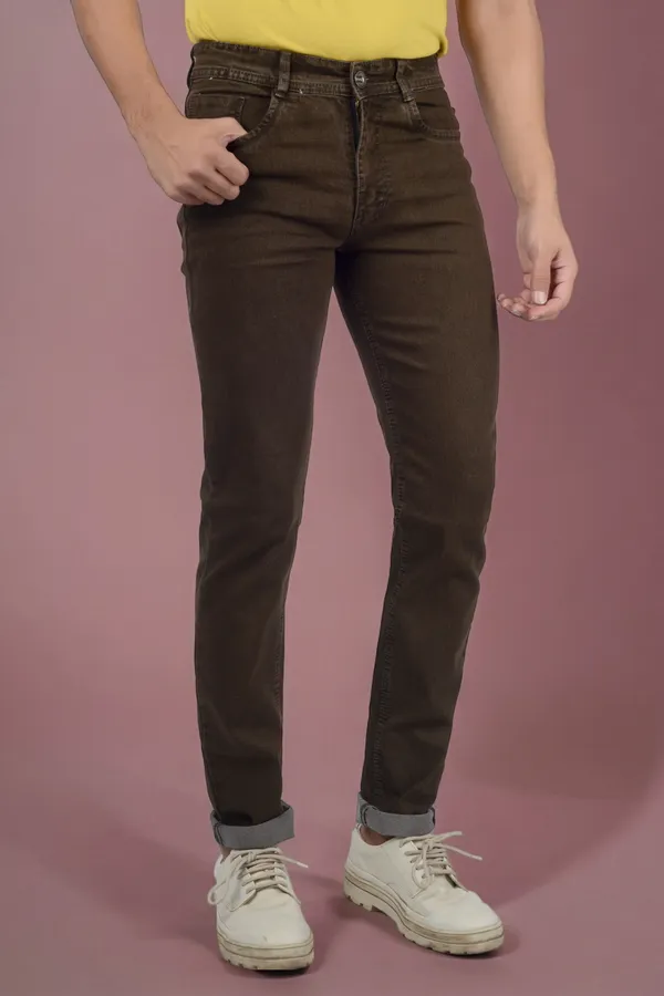 Brown_Mid_Rise_Denim_Slim_Jeans_For_Men
