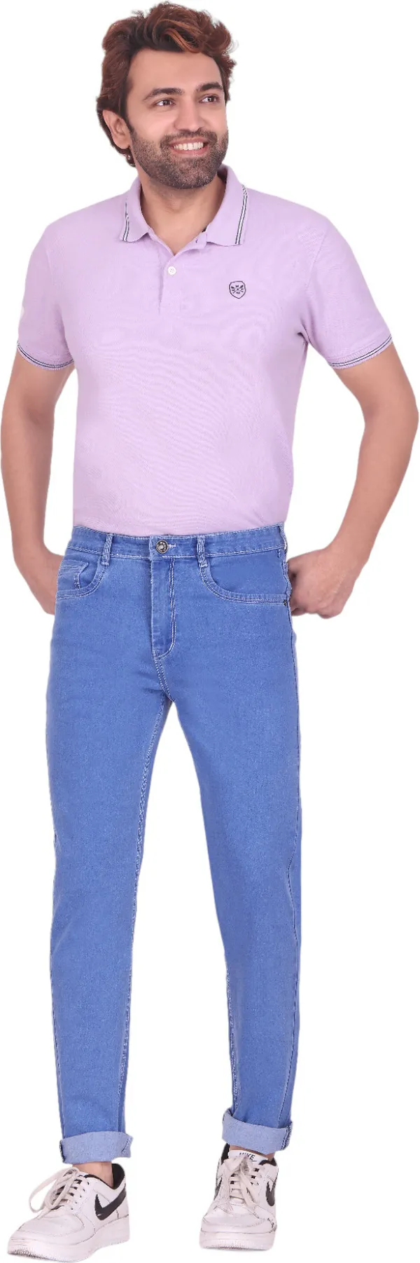 Light_Blue_Mid_Rise_Denim_Slim_Jeans_For_Men