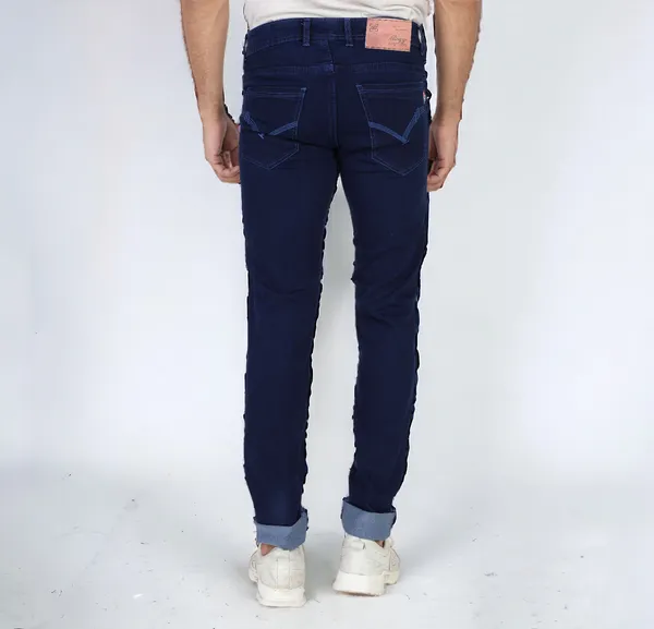 Dark_Blue_Mid_Rise_Denim_Slim_Jeans_For_Men