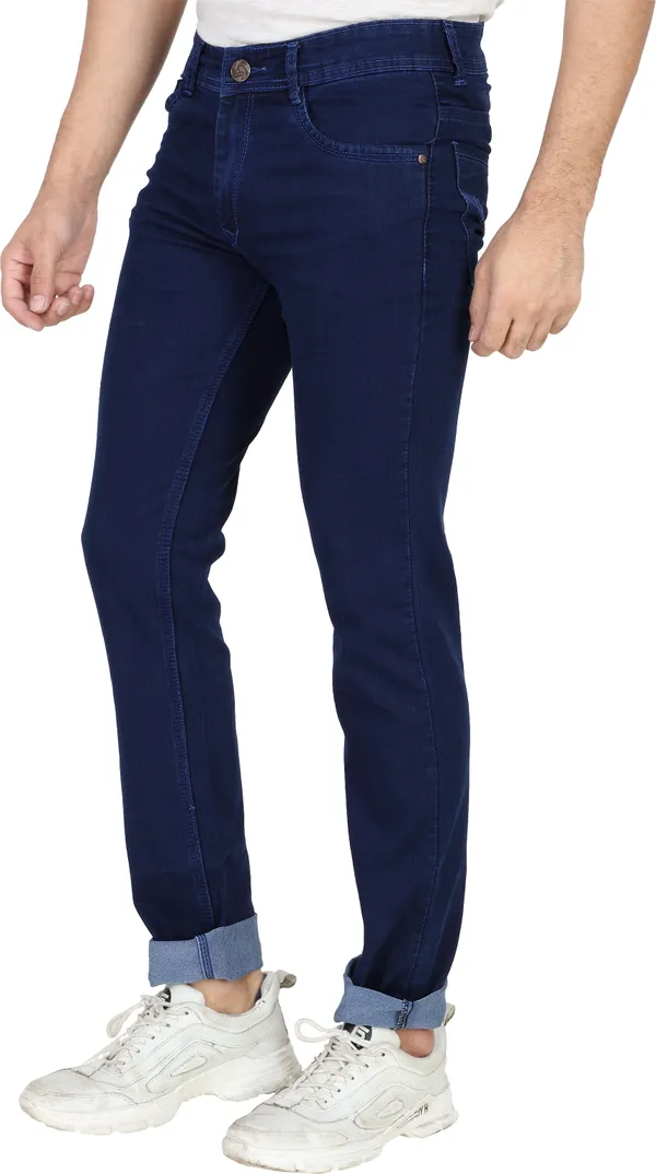 Dark_Blue_Mid_Rise_Denim_Slim_Jeans_For_Men