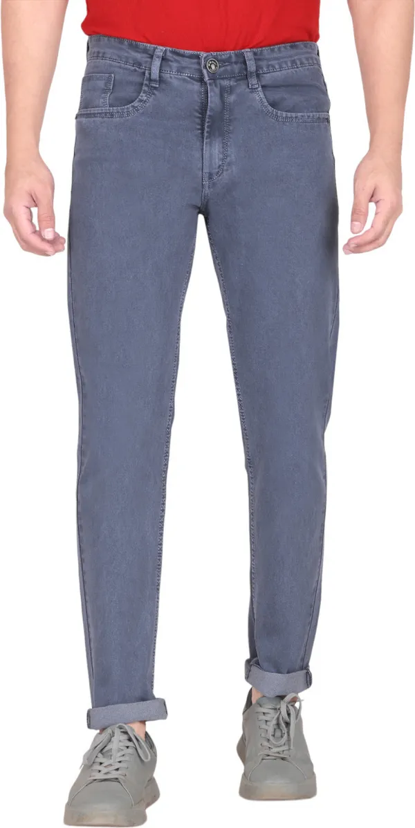 Grey_Mid_Rise_Denim_Slim_Jeans_For_Men
