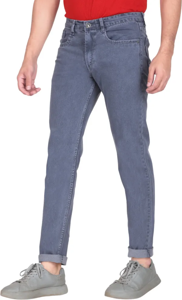 Grey_Mid_Rise_Denim_Slim_Jeans_For_Men