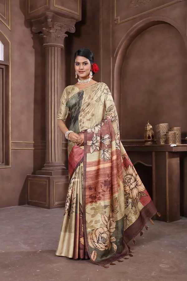 Multicolor_Diya_Silk_Plain_Weaved_Fancy_Party_Wear_Saree_With_Blouse