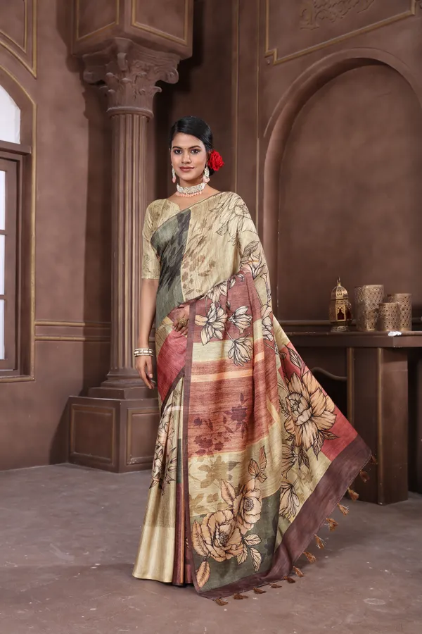 Multicolor_Diya_Silk_Plain_Weaved_Fancy_Party_Wear_Saree_With_Blouse