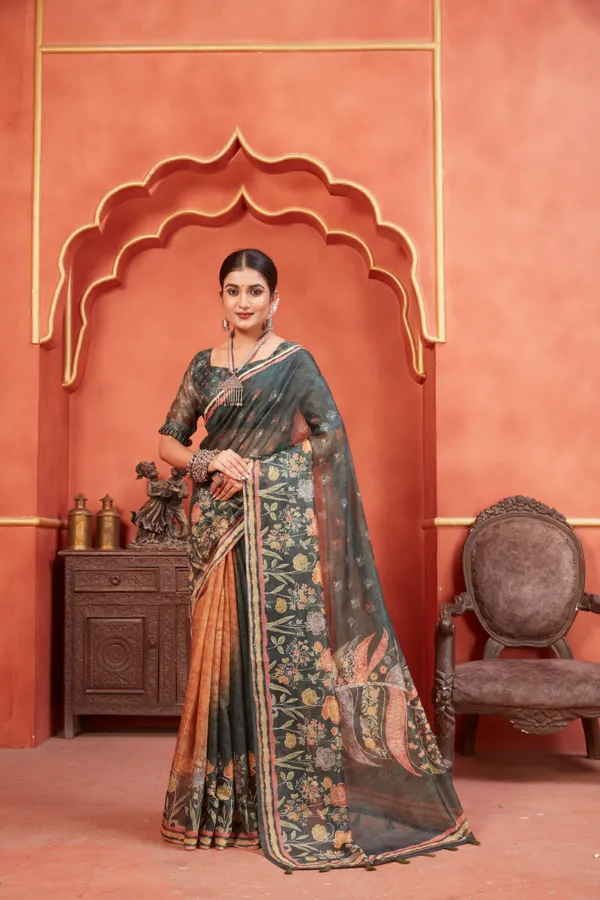 Multicolor_Chanderi_Silk_Fancy_Digital_Printed_Saree_With_Blouse
