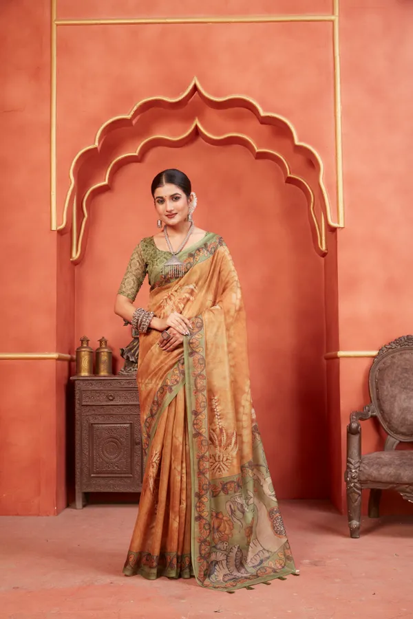 Multicolor_Chanderi_Silk_Fancy_Digital_Printed_Saree_With_Blouse