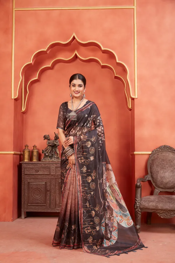 Multicolor_Chanderi_Silk_Fancy_Digital_Printed_Saree_With_Blouse