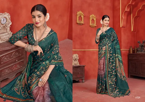 Multicolor_Chanderi_Silk_Fancy_Digital_Printed_Saree_With_Blouse