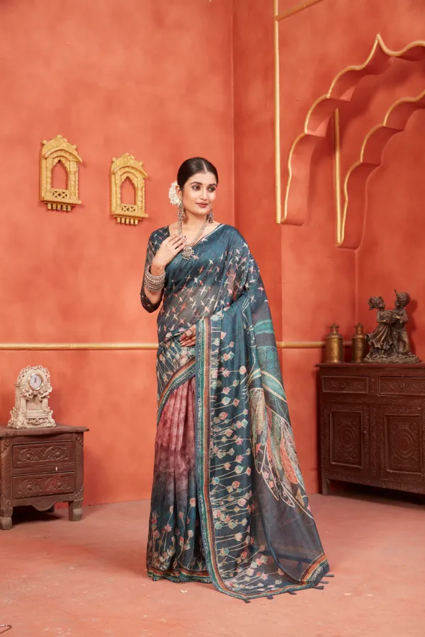 Multicolor_Chanderi_Silk_Fancy_Digital_Printed_Saree_With_Blouse