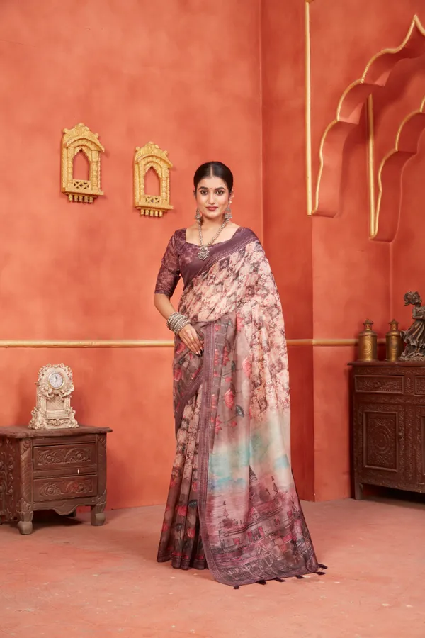 Multicolor_Chanderi_Silk_Fancy_Digital_Printed_Saree_With_Blouse