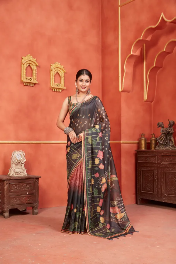 Black_Chanderi_Silk_Fancy_Digital_Printed_Saree_With_Blouse