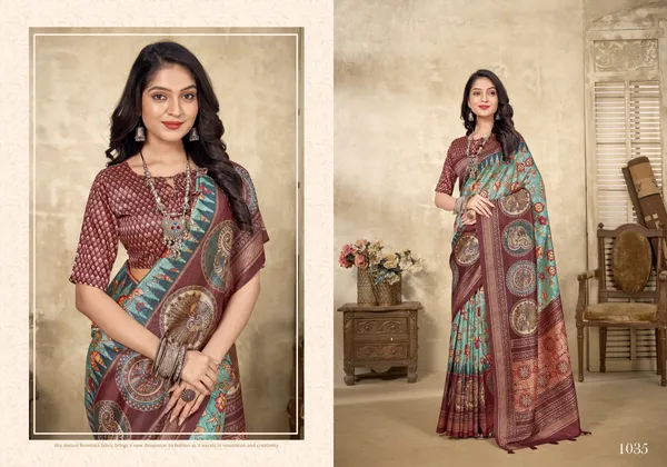 Maroon_Bamboo_Silk_Plain_Weaved_Fancy_Party_Wear_Saree_With_Blouse