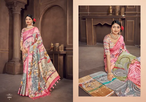Multicolor_Diya_Silk_Plain_Weaved_Fancy_Party_Wear_Saree_With_Blouse