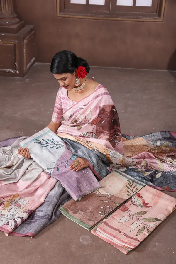 Pink_Diya_Silk_Plain_Weaved_Fancy_Party_Wear_Saree_With_Blouse