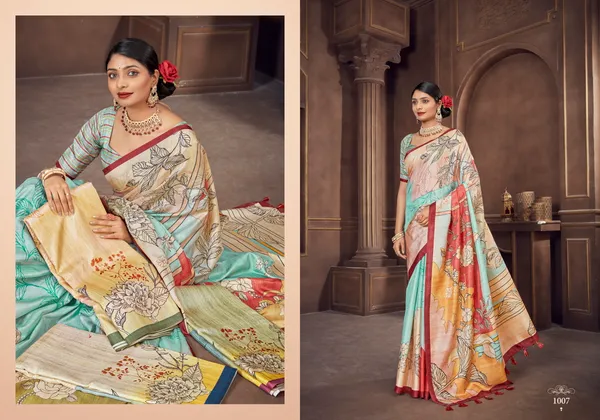 Multicolor_Diya_Silk_Plain_Weaved_Fancy_Party_Wear_Saree_With_Blouse