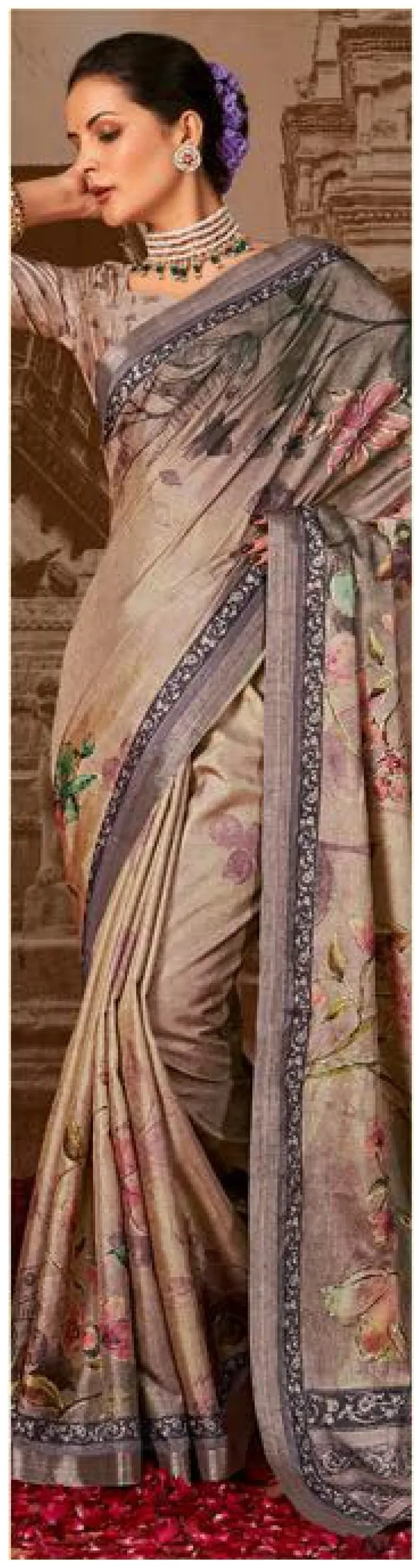 Multicolor_Manipuri_Silk_Hand_Printed_Foil_Work_Fancy_Saree_With_Blouse