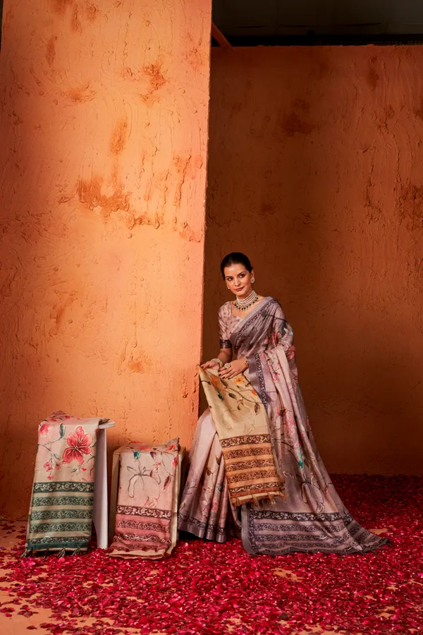 Multicolor_Manipuri_Silk_Hand_Printed_Foil_Work_Fancy_Saree_With_Blouse