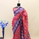 Pink(blue__Royal Rajgharana Sarees