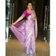 Purple__INDIAN LINEN SAREE