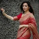 Red__INDIAN LINEN SAREE