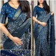 Blue__INDIAN LINEN SAREE
