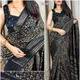 Navy Blue__INDIAN LINEN SAREE