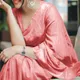 Peach__INDIAN LINEN SAREE