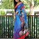 Blue__INDIAN LINEN SAREE