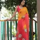 Yellow and Red__INDIAN LINEN SAREE