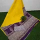 Yellow__INDIAN LINEN SAREE