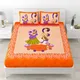 Orange__Jaipuri bedsheet