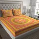 Orange__Jaipuri bedsheet