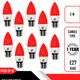 Pack of 10 (Red)__Imperial Technocart