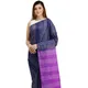 Navy Blue & Heliotropes__OmenSilks