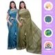 Cerulean Blue & Moss Green__OmenSilks