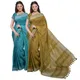 Cyan & Olive Green__OmenSilks