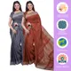 Grey & Sienna Orange__OmenSilks